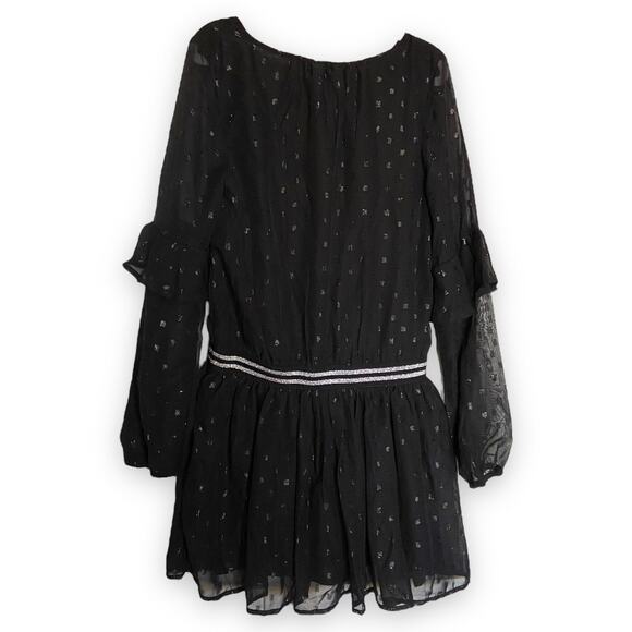 Epic Threads Girls Dress Size Large‎ Black Drop Waist Metallic Stripe NEW - Picture 6 of 8